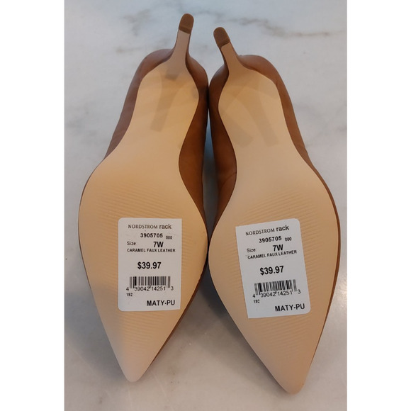 14th & Union Women\'s Caramel Tan Maty Pump Heels‎ Size 7 W US New